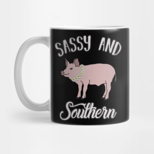 Sassy and Southern Cute Flower Daisy Pig Mug